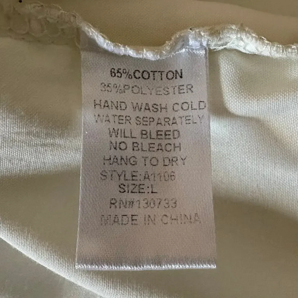 UMGEE Shirt Dress Blouse Bone L Light Academia Preppy Elevated Elegant Granola - Picture 5 of 8